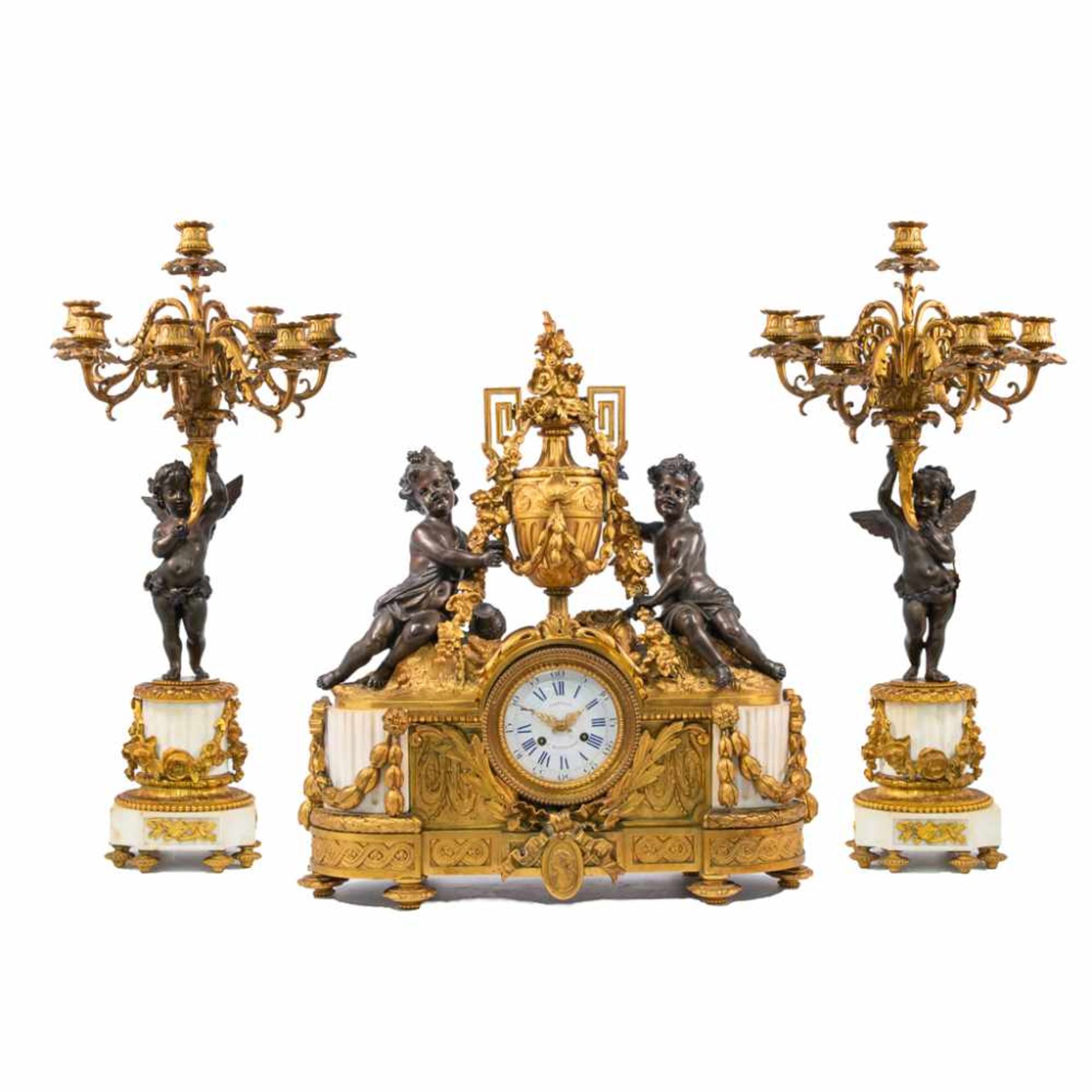 Clockset with putti