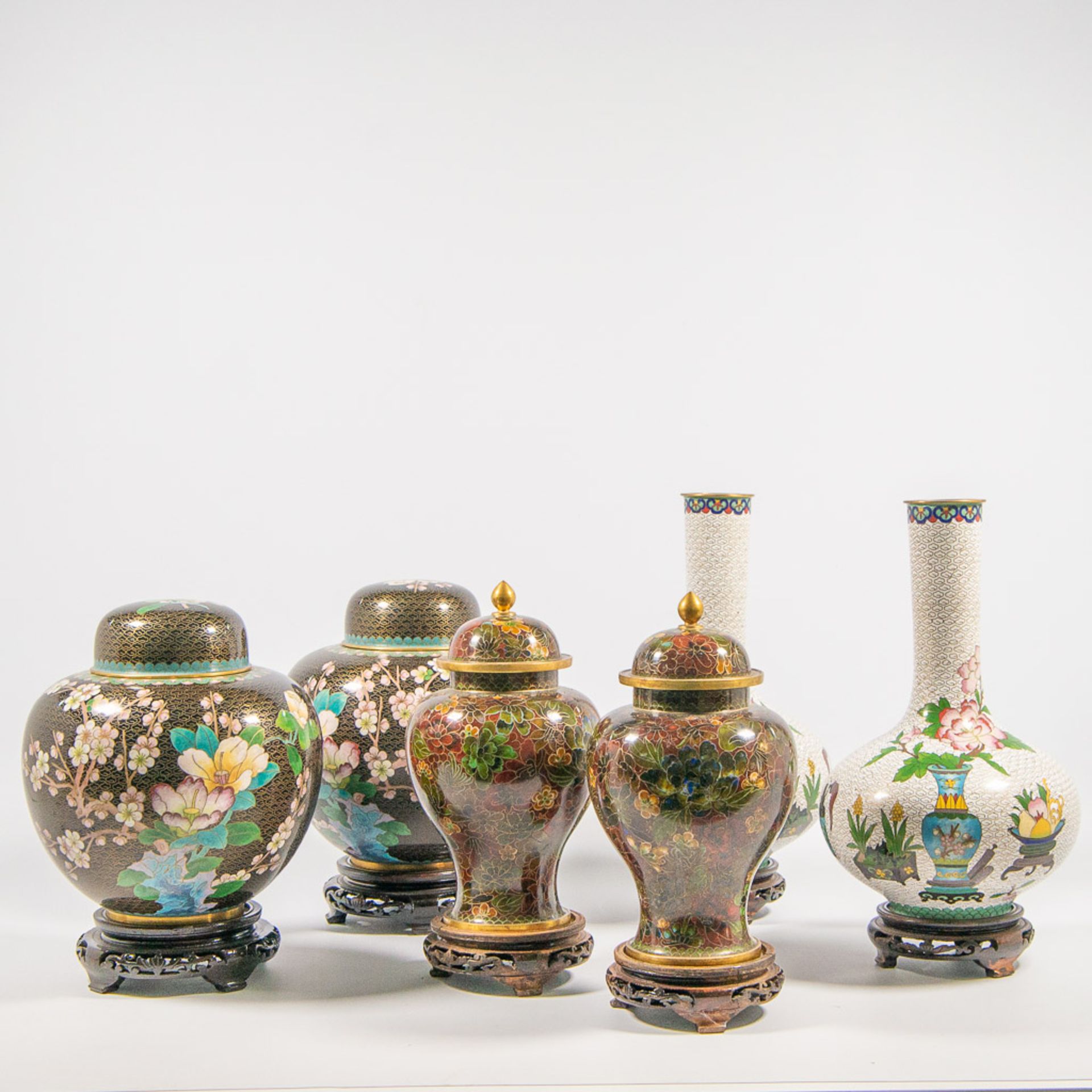 Collection of CloisonnÈ vases