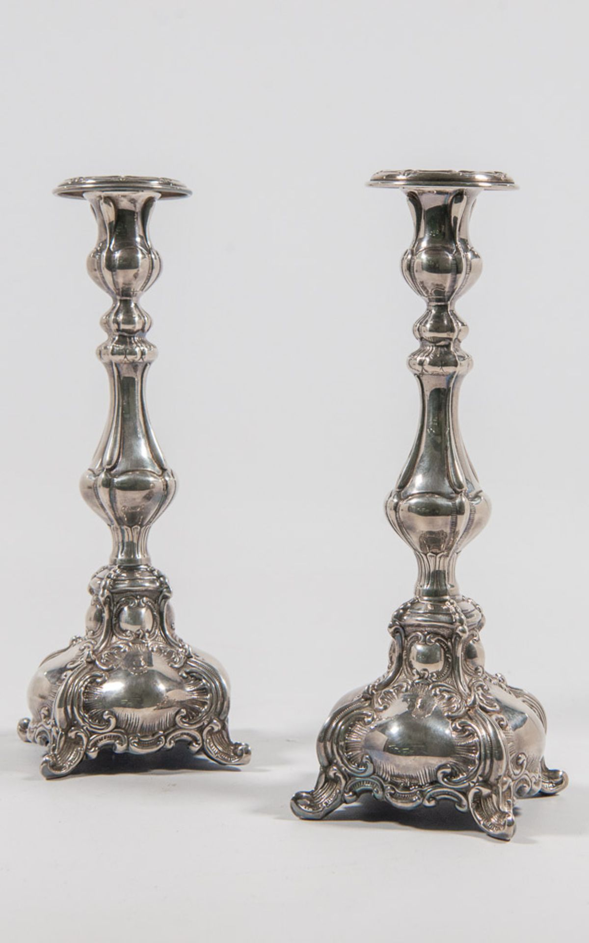 Pair silver candlesticks - Bild 11 aus 11