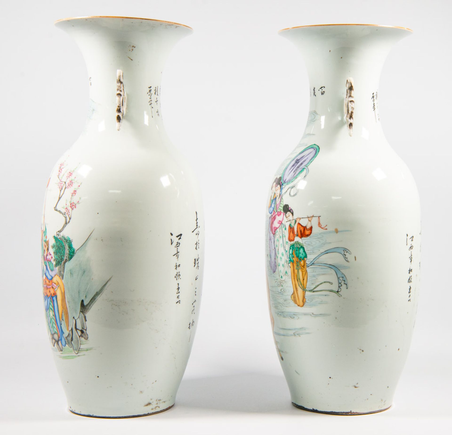 Pair Chinese vases - Image 8 of 11