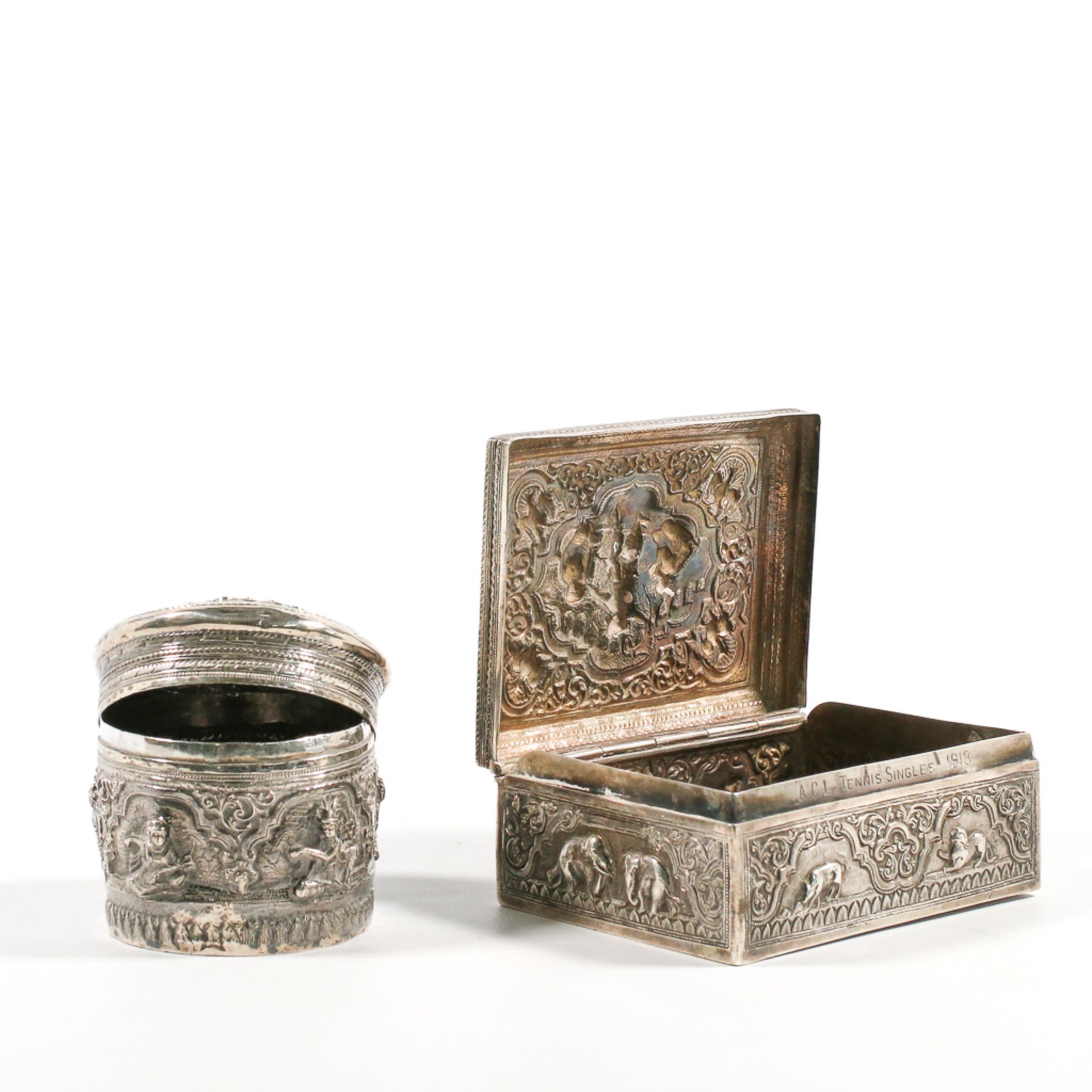 Collection of silver jewelry boxes, eastern origin - Bild 7 aus 12