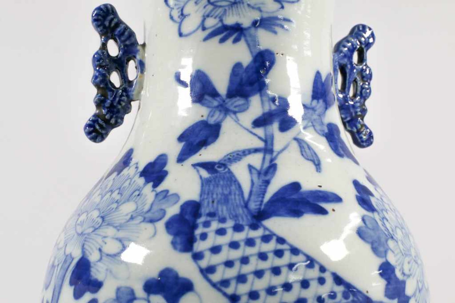 Chinese vase, blauw-wit - Image 10 of 10