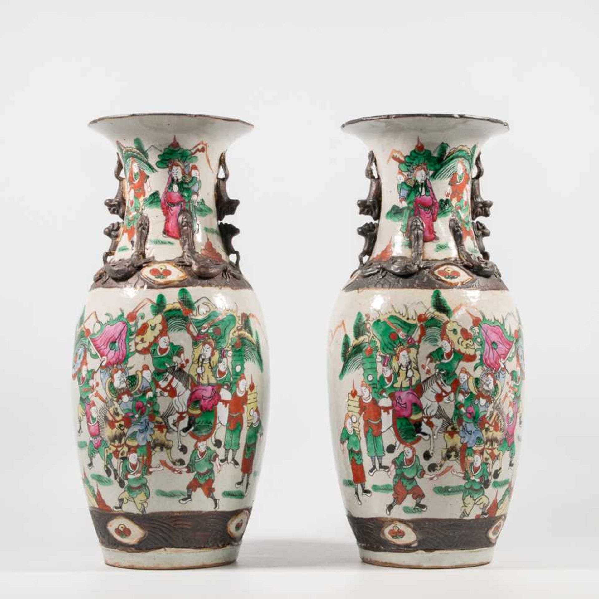 Pair of Chinese Nanking vases