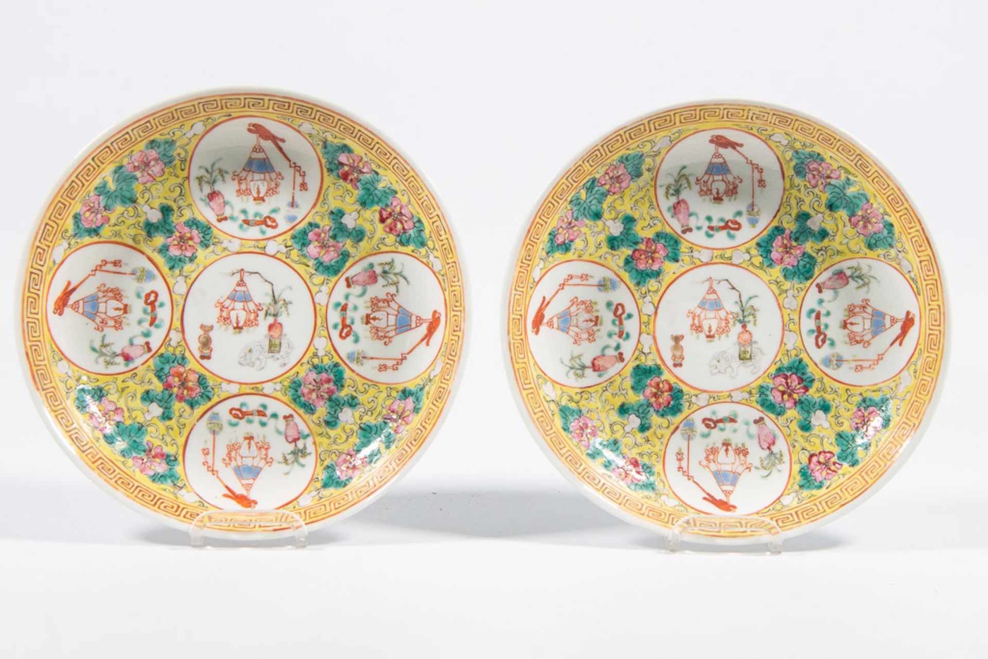 Pair of chinese plates, Guangxu