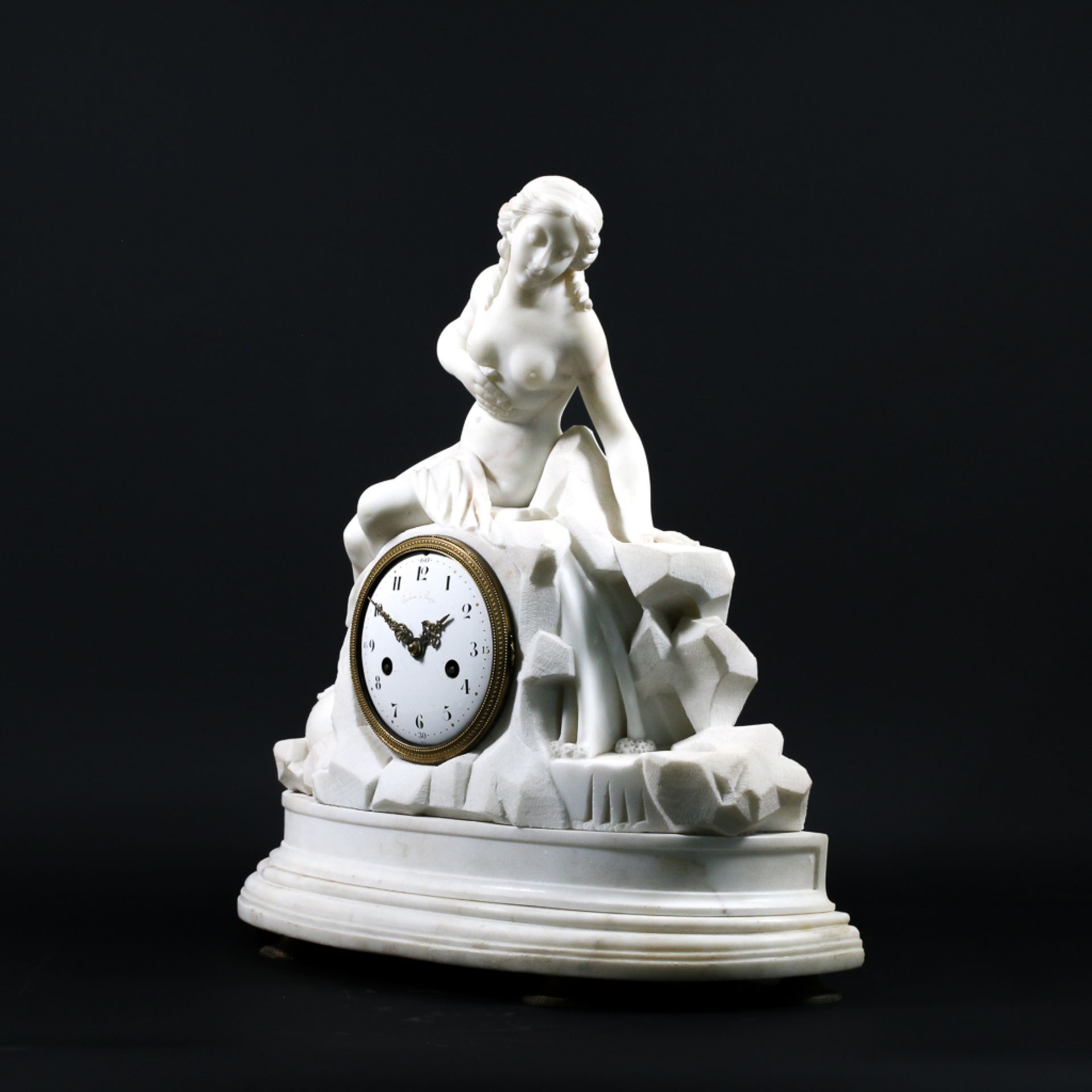 Clock made of white carrara marble - Image 10 of 16