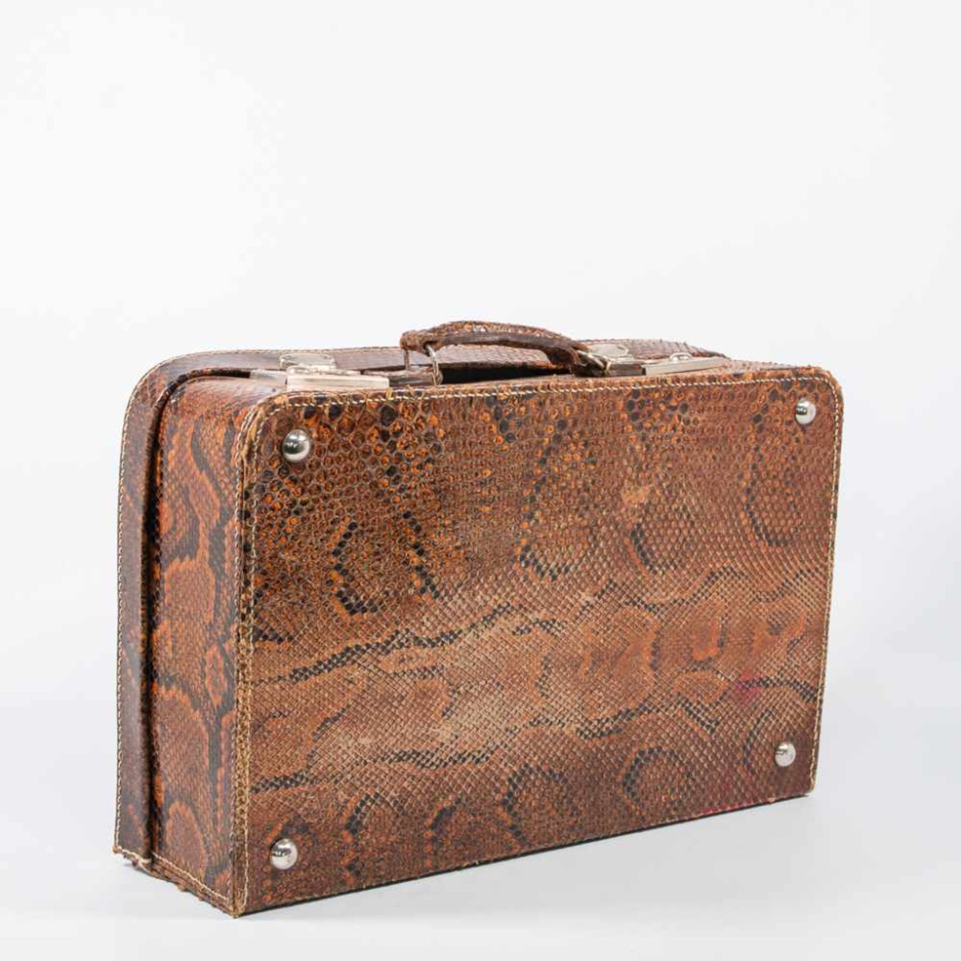 Suitcase in snake leather - Image 9 of 15