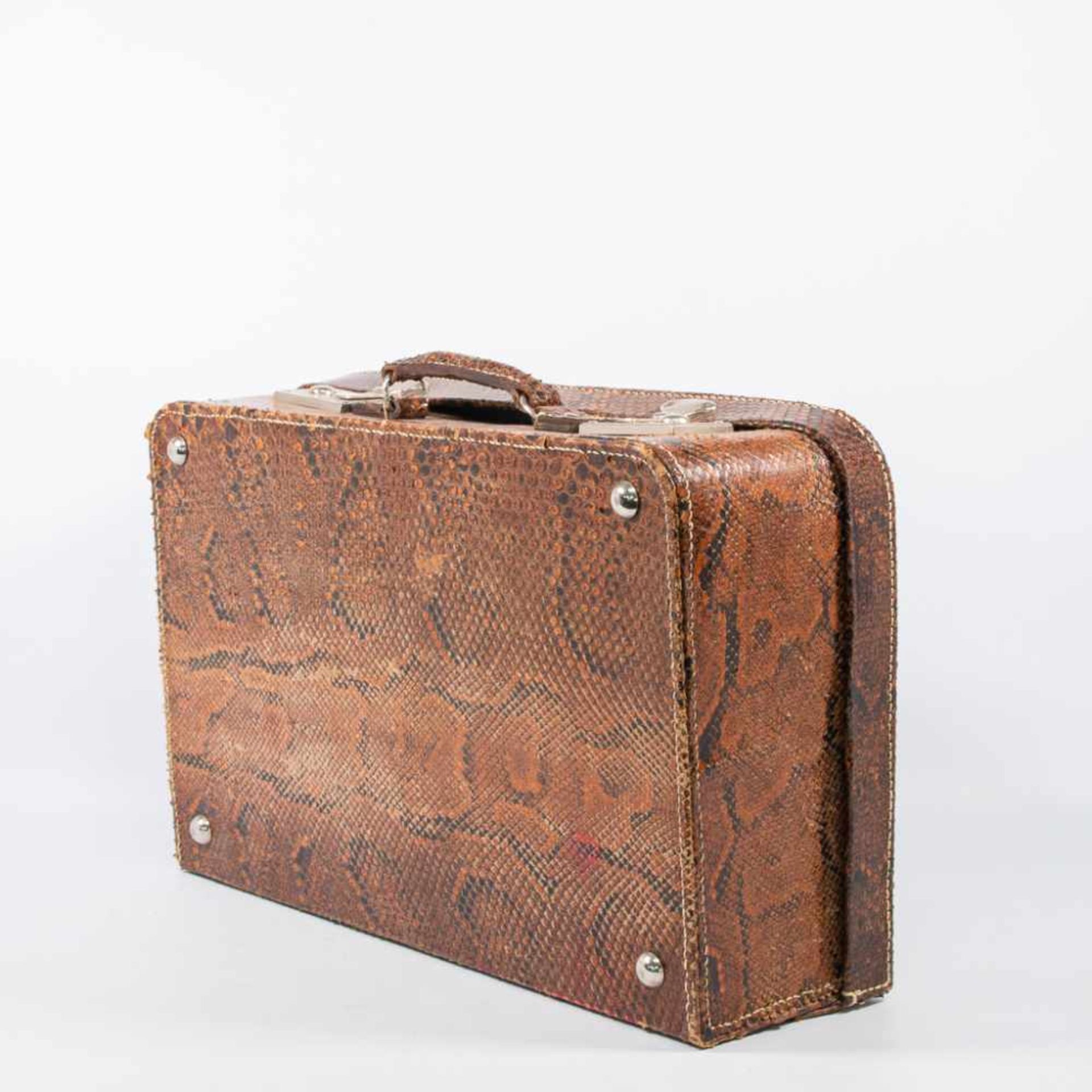Suitcase in snake leather - Image 12 of 15