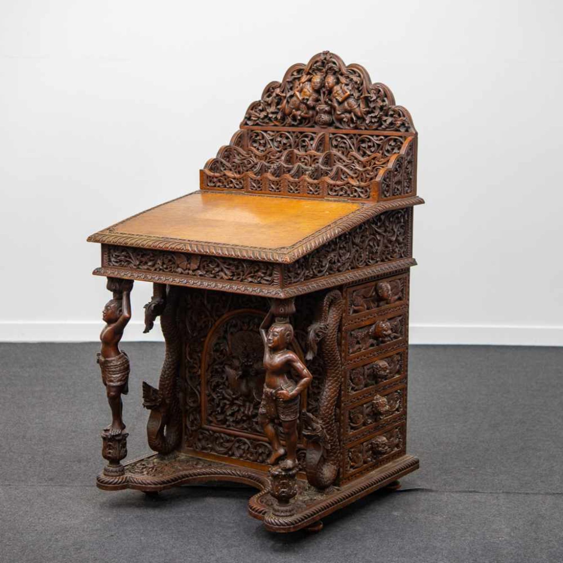 Indonesian davenport desk - Bild 2 aus 23