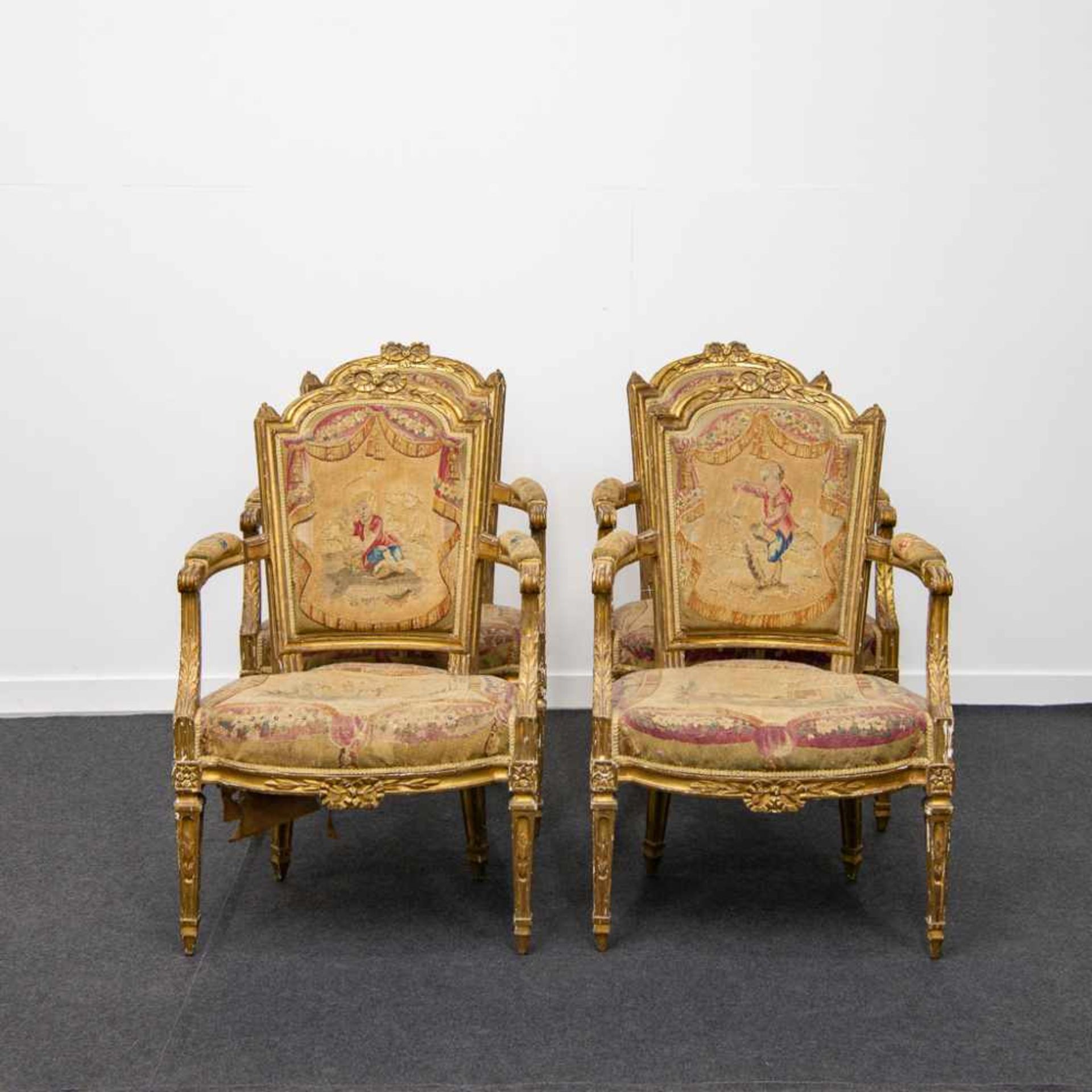 4 LXVI period armchairs