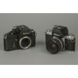 Two Nikon F2 SLR Cameras,