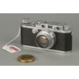 A Leica IIIa Rangefinder Camera,