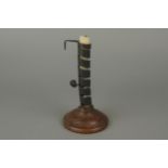 A 18th Century Swedish Wrought Iron Spiral Candle Holder,