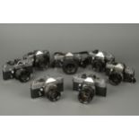 A Selection of Petri SLR Cameras,