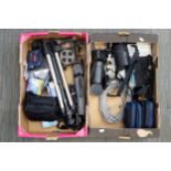 Two Boxes of Various Camera Accessories,
