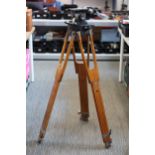 A Gaumont Wooden Cine Tripod,