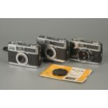 Three Fujica Half Frame Cameras,