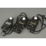 Three Minolta Light Meters,