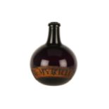 An Amethyst Apothecary Bottle of Bulbous Form,