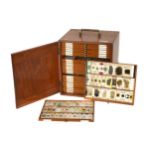 A Large Cabinet of Geological Microscope Slides,