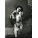 JAN SAUDEK, Two Nude Portraits with Fur Stole,