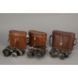 A Collection of Three Pairs of Prismatic Binoculars,