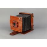 A W. W. Rouch 'Rouch's Patent' Whole Plate Mahogany Field Camera,