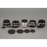 A Small Selection of Exakta Mount Lenses,