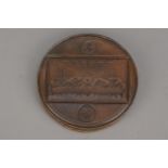 A Large Bronze Document Wax Seal,