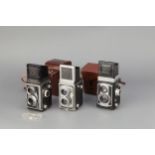 Three TLR Cameras,