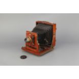 A Houghtons Ltd 'The Empress' Half Plate Mahogany Field Camera,