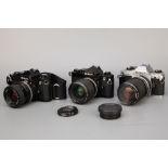Three Nikon SLR Cameras,