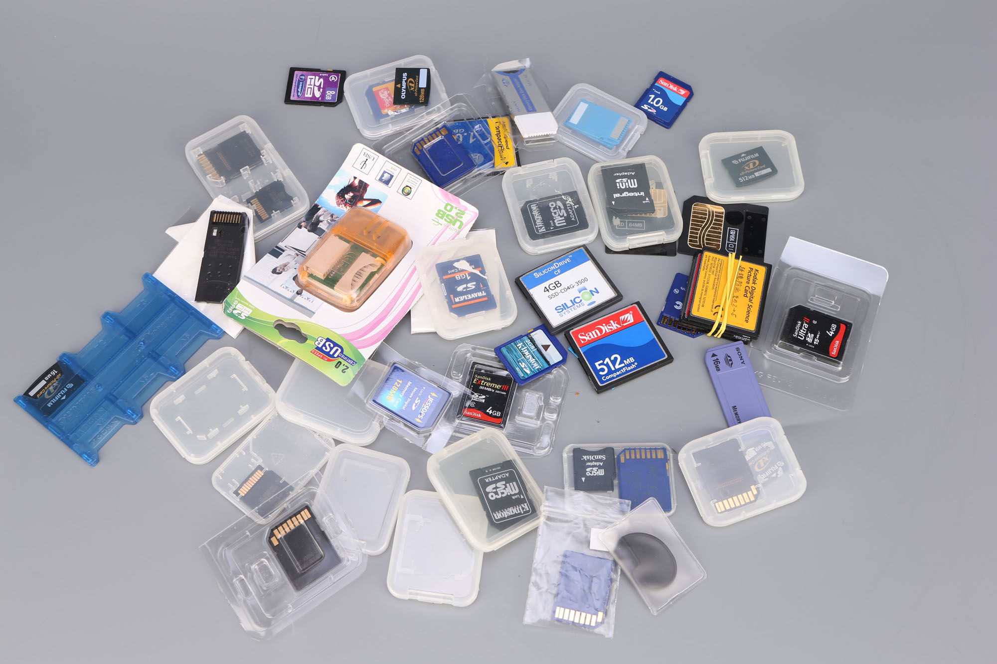 A Selection of Various Memory Cards,