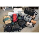 A Large Collection of Various Camera Cases,