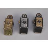 Three Coronet Midget Bakelite Cameras,