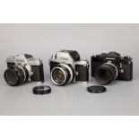 Three Nikon SLR Cameras,