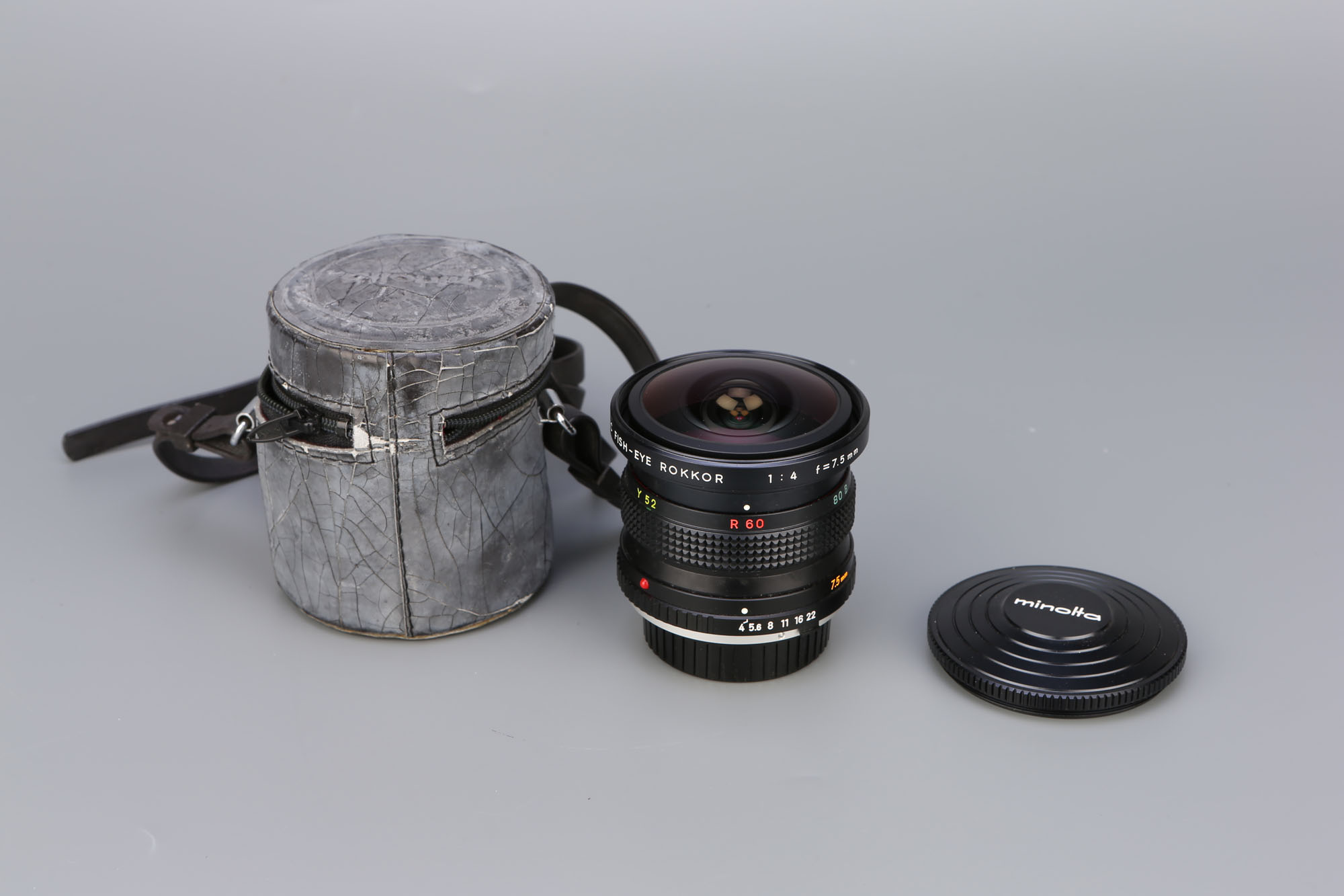 A Minolta MD Fish-Eye Rokkor f/4 7.5mm Lens,