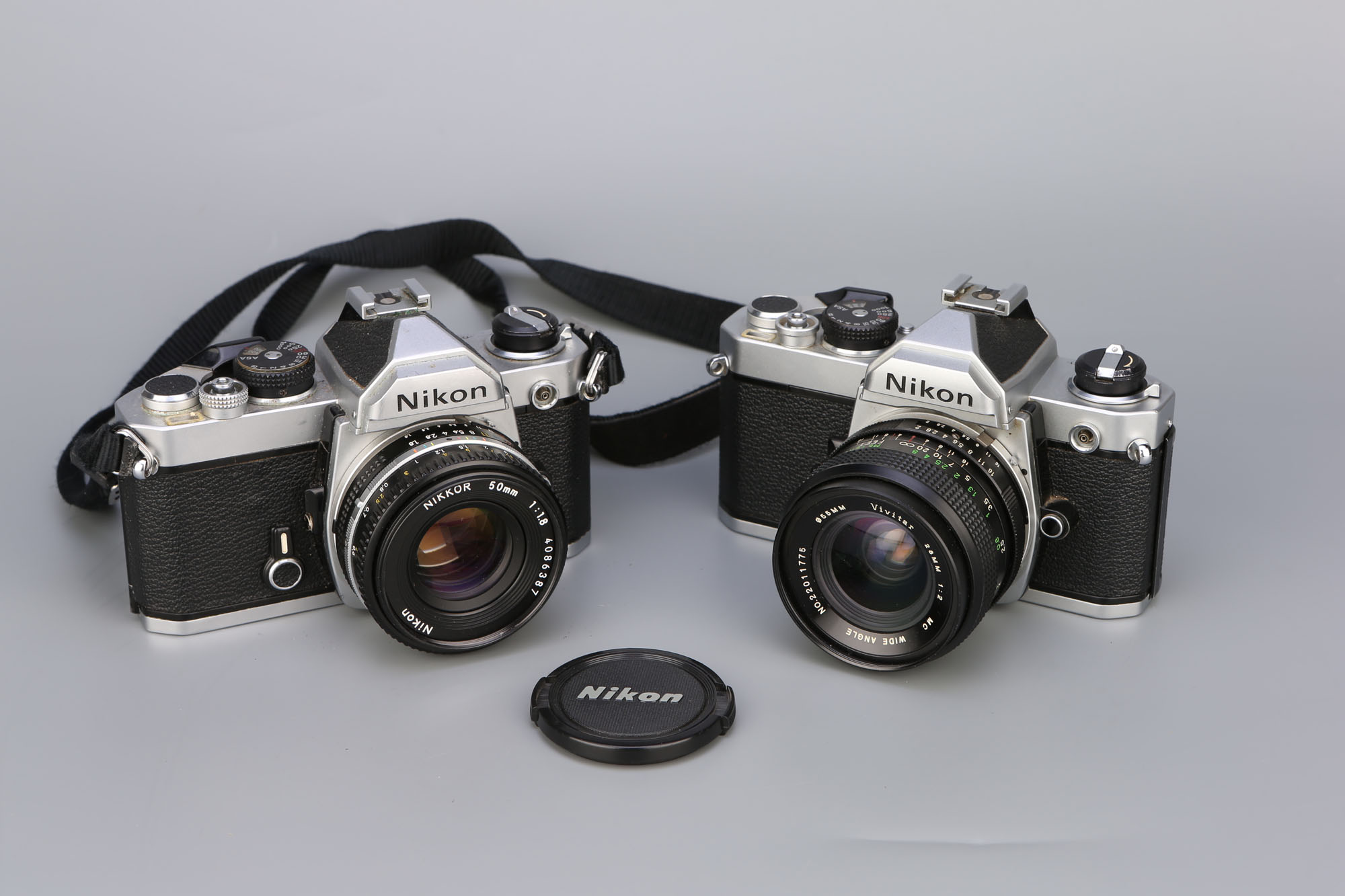 Two Nikon FM SLR Cameras,