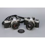 Two Nikon FM SLR Cameras,