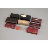 A Collection of Cased Microscope Slides,