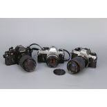 Three Nikon SLR Cameras,