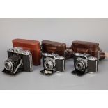 Two Zeiss Ikon Ikonta Folding Cameras,