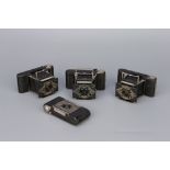 Four Ensign Midget Folding Cameras,