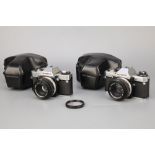 An Olympus OM-10 SLR Camera,