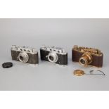 Three Russian Rangefinder Cameras,