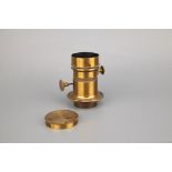 An Early Unmarked Brass Petzval Convertible Portrait Lens,