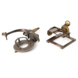 A Victorian Microscope Stage Goniometer & Another,