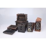 Two Boxes of Early Cameras,