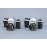 * Two Asahi Pentax SLR Cameras,