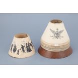 Two Early French Optical Toy Lamp Shade,