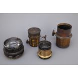 A Small Group of Various Brass Lenses,